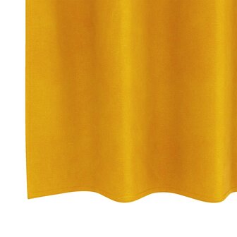 Verduisterende gordijnen 2 pcs Mosterdgeel 140 x 225 cm Fluweel 6