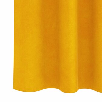 Verduisterende gordijnen 2 pcs Mosterdgeel 140 x 140 cm Fluweel 6