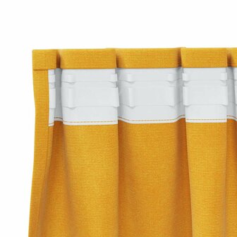 Verduisterende gordijnen 2 pcs Mosterdgeel 140 x 175 cm Fluweel 5
