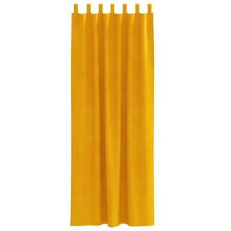 Verduisterende gordijnen 2 pcs Mosterdgeel 140 x 260 cm Fluweel 4