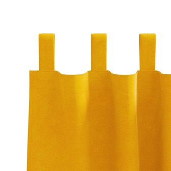 Verduisterende gordijnen 2 pcs Mosterdgeel 140 x 260 cm Fluweel 5