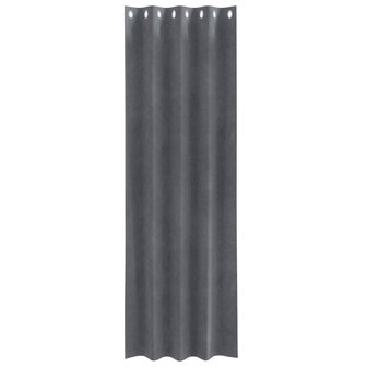 Verduisterende gordijnen 2 pcs Lichtgrijs 140 x 225 cm Fluweel 4