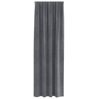 Verduisterende gordijnen 2 pcs Lichtgrijs 140 x 225 cm Fluweel 4