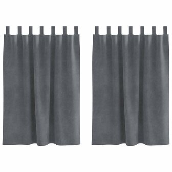 Verduisterende gordijnen 2 pcs Lichtgrijs 140 x 140 cm Fluweel 2