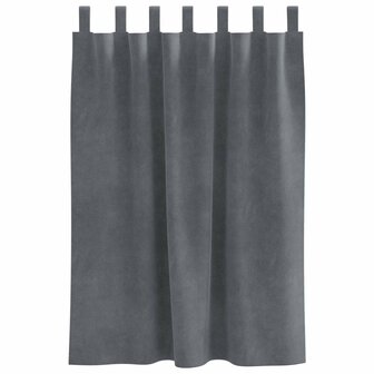 Verduisterende gordijnen 2 pcs Lichtgrijs 140 x 140 cm Fluweel 4
