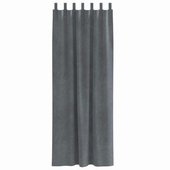 Verduisterende gordijnen 2 pcs Lichtgrijs 140 x 225 cm Fluweel 5