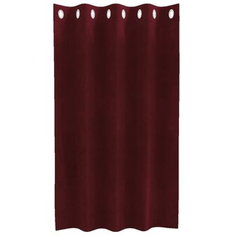 Verduisterende gordijnen 2 pcs Wijnrood 140 x 140 cm Fluweel 4