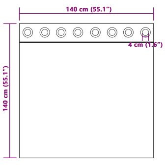 Verduisterende gordijnen 2 pcs Wijnrood 140 x 140 cm Fluweel 6