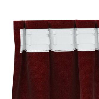 Verduisterende gordijnen 2 pcs Wijnrood 140 x 140 cm Fluweel 5