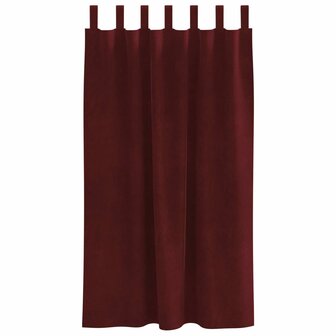 Verduisterende gordijnen 2 pcs Wijnrood 140 x 175 cm Fluweel 4