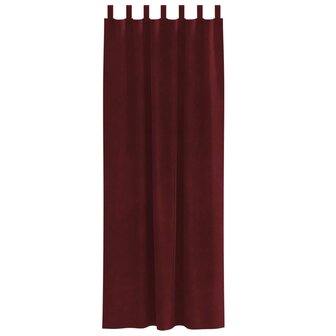 Verduisterende gordijnen 2 pcs Wijnrood 140 x 225 cm Fluweel 4