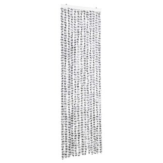 Vliegengordijn 56x185 cm chenille licht- en donkergrijs 2