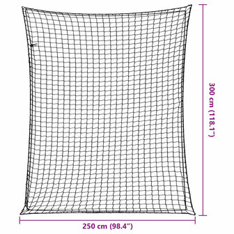 Aanhangwagennet elastisch touw 3x2,5 m polypropeen zwart 6