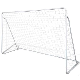 Voetbaldoelset hoogwaardig 240x90x150 cm staal 1
