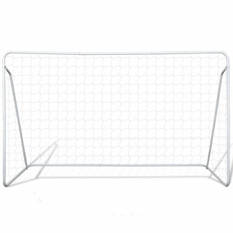 Voetbaldoelset hoogwaardig 240x90x150 cm staal 2
