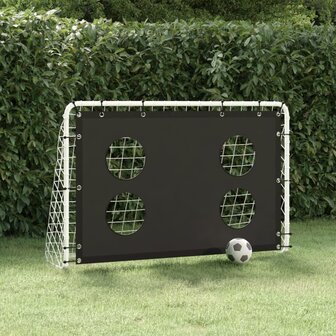 Voetbaldoeltrainingsdoel 184x61x122 cm staal 1