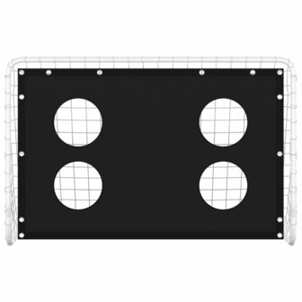 Voetbaldoeltrainingsdoel 184x61x122 cm staal 3