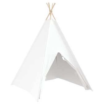 Tipi Tent Wit 120 x 120 x 150 cm Stof en Plastic 5
