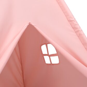 Kinder Tipi Tent met tas 120x120x150 cm peachskin roze 6