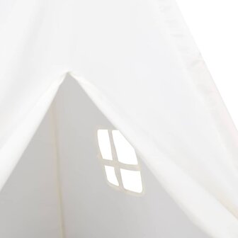 Kinder Tipi Tent met tas 120x120x150 cm peachskin wit 6
