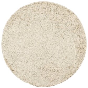 Vloerkleed PAMPLONA shaggy hoogpolig modern &Oslash; 160 cm goudkleur 2