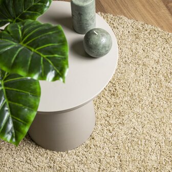 Vloerkleed PAMPLONA shaggy hoogpolig modern &Oslash; 160 cm goudkleur 7