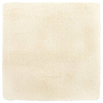 Hoogpolig vloerkleed NAVARRA 160x160 cm polyester cr&egrave;mekleurig 2