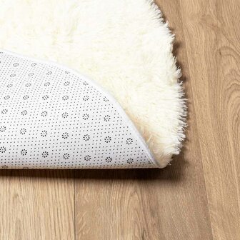 Hoogpolig vloerkleed NAVARRA 200x200 cm polyester cr&egrave;mekleurig 6