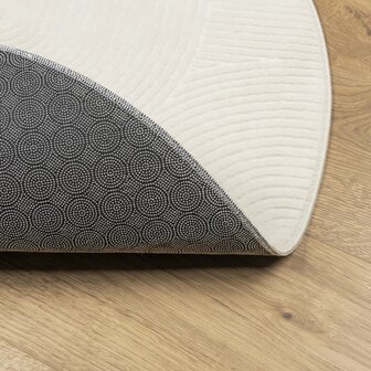 Vloerkleed IZA laagpolig Scandinavisch &Oslash; 80 cm cr&egrave;mekleurig 5