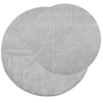 Vloerkleed IZA laagpolig Scandinavisch &Oslash; 80 cm grijs 3