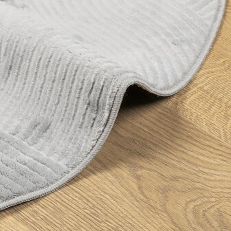 Vloerkleed IZA laagpolig Scandinavisch &Oslash; 80 cm grijs 6