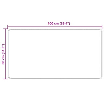 Vloerkleedloper MARSA Cr&egrave;me 100 x 80 cm Polyester en PVC 7
