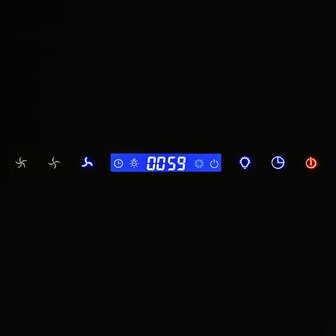 Wandafzuigkap 756 m&sup3;/u 60 cm roestvrij staal zwart 4