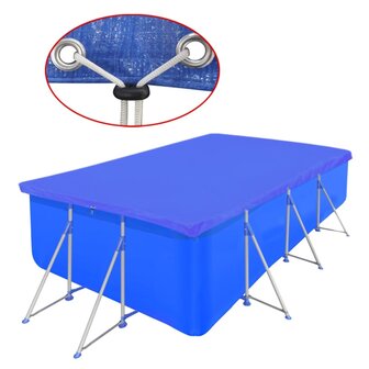 Zwembadhoes rechthoekig 90 g/m&sup2; 400x207 cm PE 1