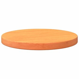 Tafelblad rond &Oslash;30x2,5 cm massief grenenhout wasbruin 4