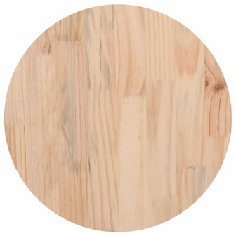 Tafelblad rond &Oslash;30x2,5 cm massief grenenhout wasbruin 5