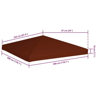 Prieeldak 310 g m&sup2; 3x3 m terracota 6