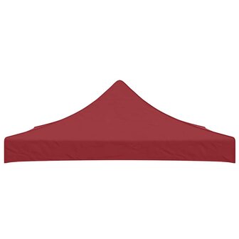 Partytentdak 270 g/m&sup2; 3x3 m bordeauxrood 3