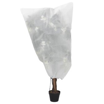 Plantenhoezen met trekkoord 8 st 70 g/m&sup2; 0,8x1 m 2