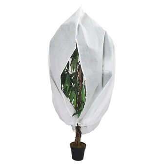 Plantenhoezen met rits 4 st 70 g/m&sup2; 1,55x1,55 m 2