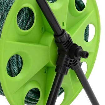Slanghaspelkar en slangkoppelset 0,75" staand 30 m PVC groen 7