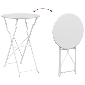 Bistrotafel Wit &Oslash; 50 x 71 cm Poedercoating staal 9