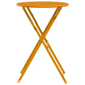 Bistrotafel Mosterdgeel &Oslash; 50 x 71 cm Poedercoating staal 5