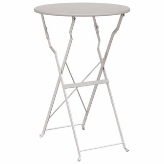 Bistrotafel Beige &Oslash; 50 x 71 cm Poedercoating staal 2