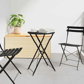 Bistrotafel Antraciet &Oslash; 50 x 71 cm Poedercoating staal 1
