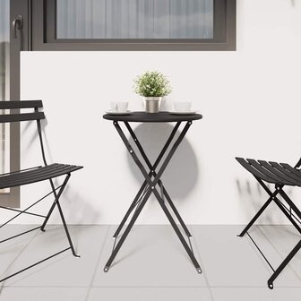 Bistrotafel Antraciet &Oslash; 50 x 71 cm Poedercoating staal 3