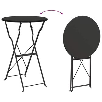 Bistrotafel Antraciet &Oslash; 50 x 71 cm Poedercoating staal 9