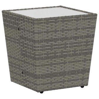 Tuin Bistroset 3 pcs Grijs poly rattan 5