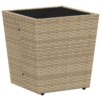 Tuin Bistroset 3 pcs Beige poly rattan 5