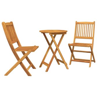 Tuin Bistroset 3 pcs Bruin Massief Acaciahout 2